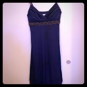 Two-tone purple sheer dress